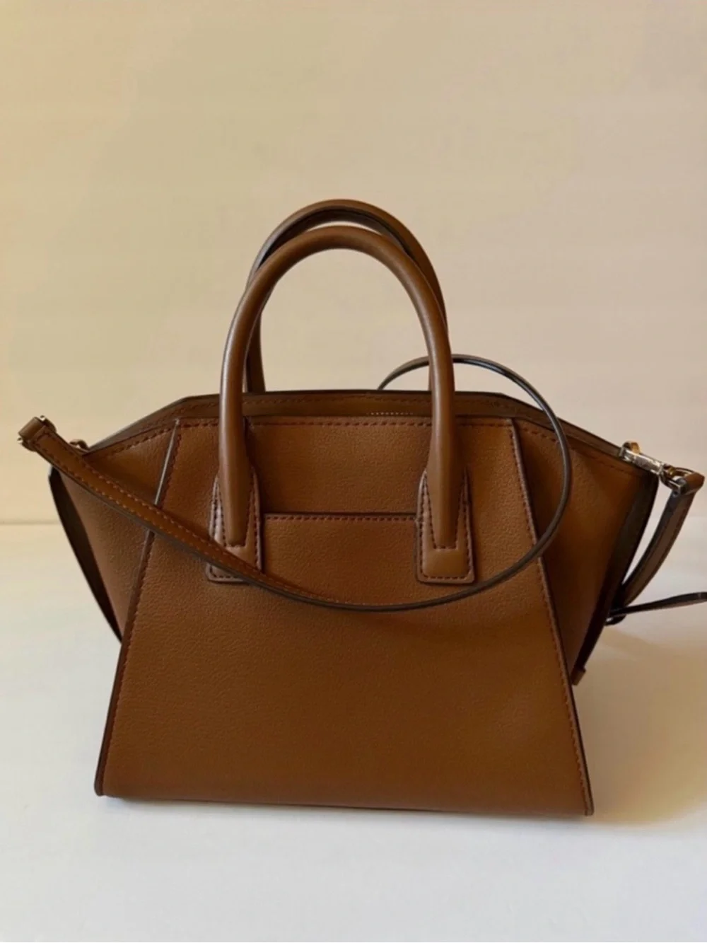 Michael Kors Brown Leather Satchel with Gold Hardware - Picture 4 of 9